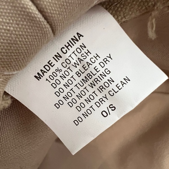 Peter Grimm 100% Cotton wide brim beige raw edge sun protection hat - Picture 5 of 9